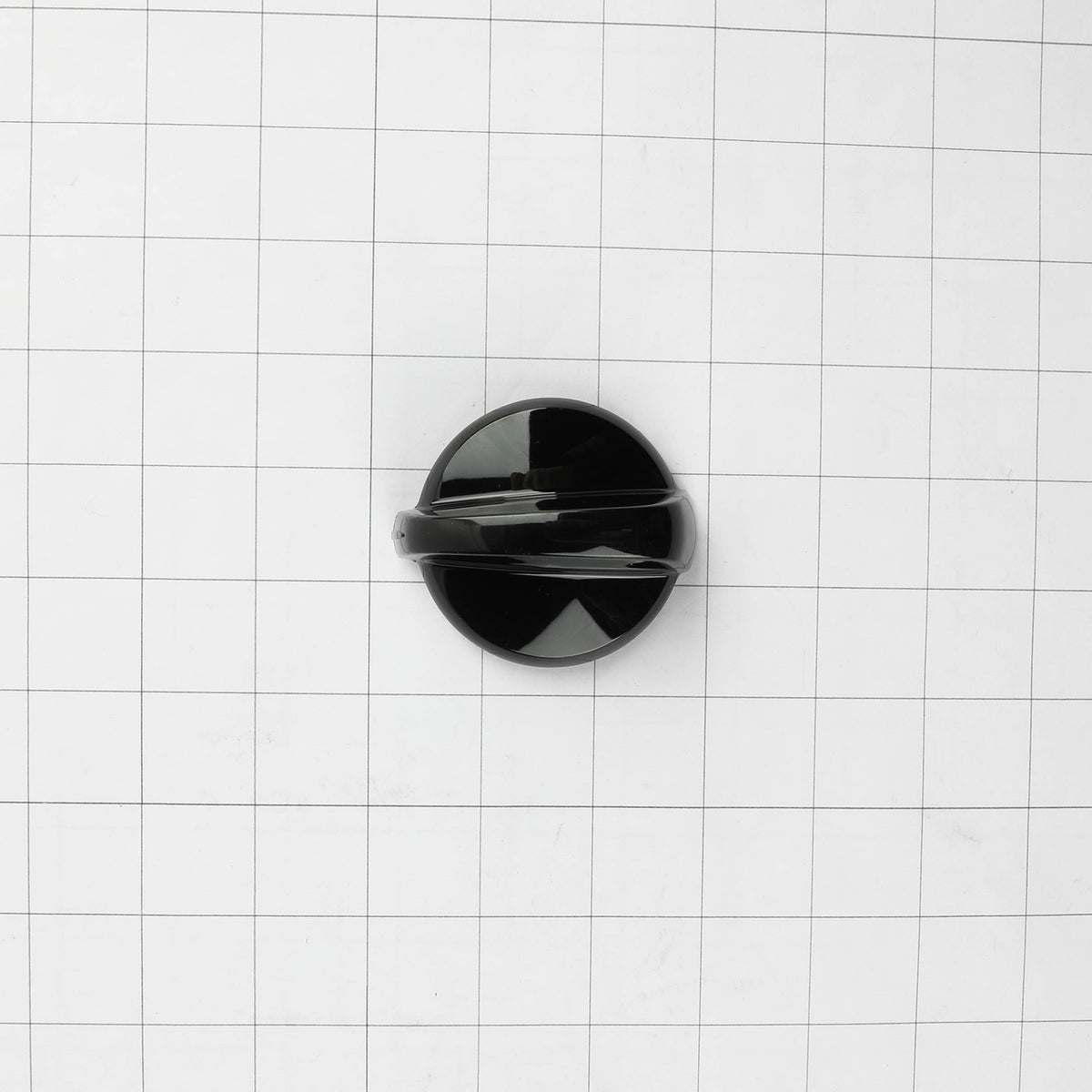 GE WB03K10301 Range Knob - Black - shown with measurements