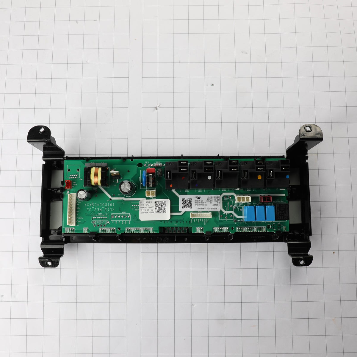 GE WB27X33137 Oven Control and Overlay Assembly - shown with measurements