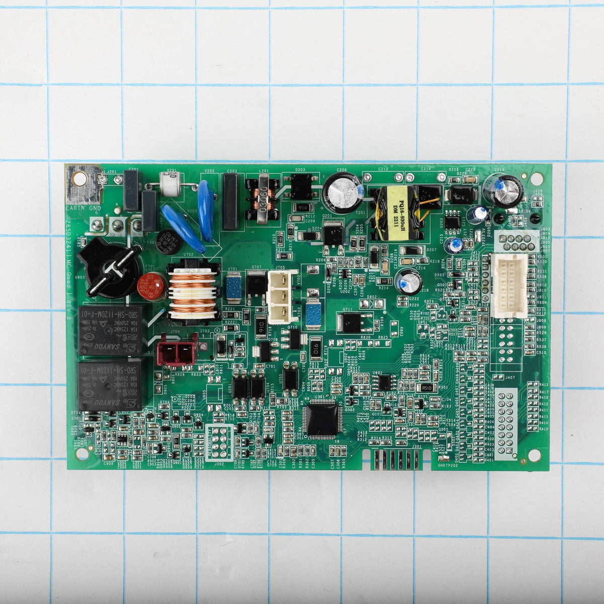 GE WD21X32165 Configured Service Machine Control Board - shown with measurements