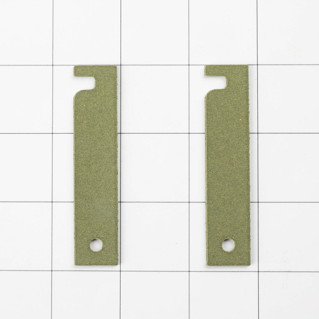 GE WE03X37320 Dryer Bearing Slide 2-Pack - shown with measurements