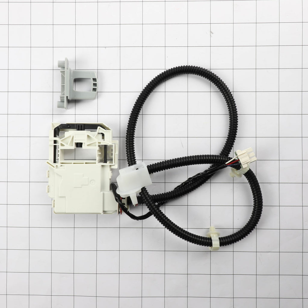 GE WH08X37937 Tl Washer Lid Lock and Striker Kit - shown with measurements