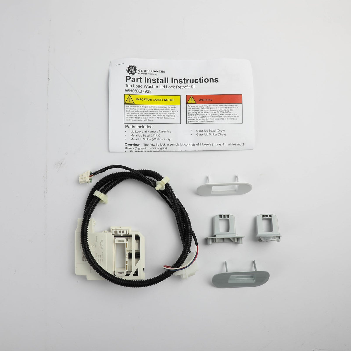 GE WH08X37938 Lid Lock Service Kit