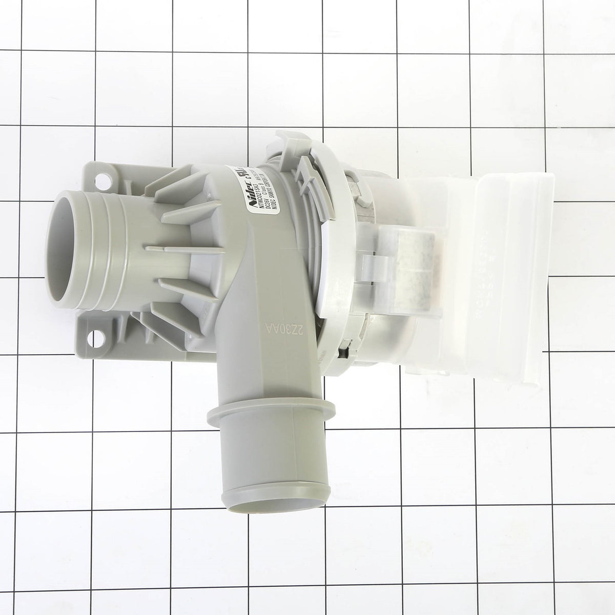 LG AHA75673404 Pump Assembly - shown with measurements