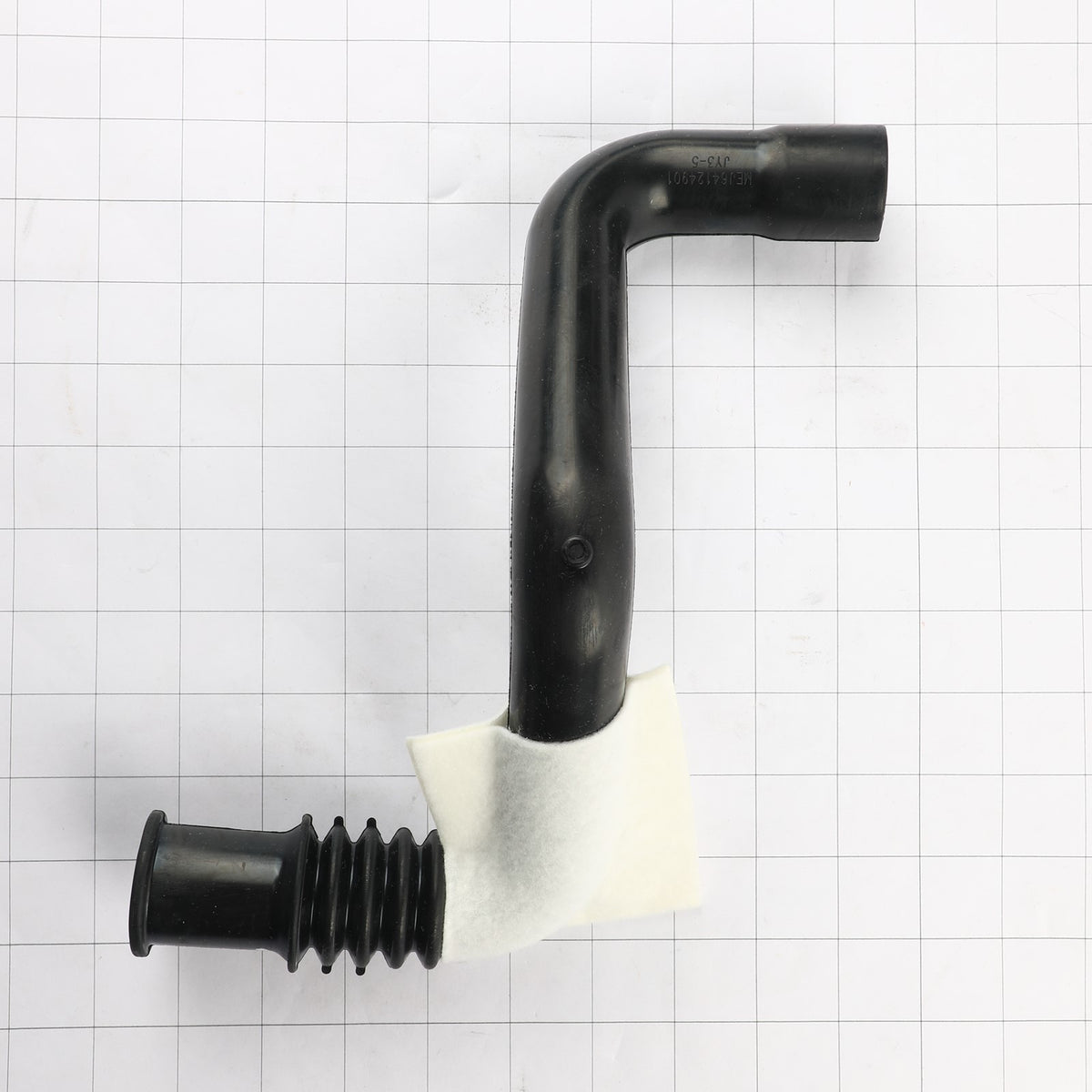 LG MEJ64124901 Hose - shown with measurements