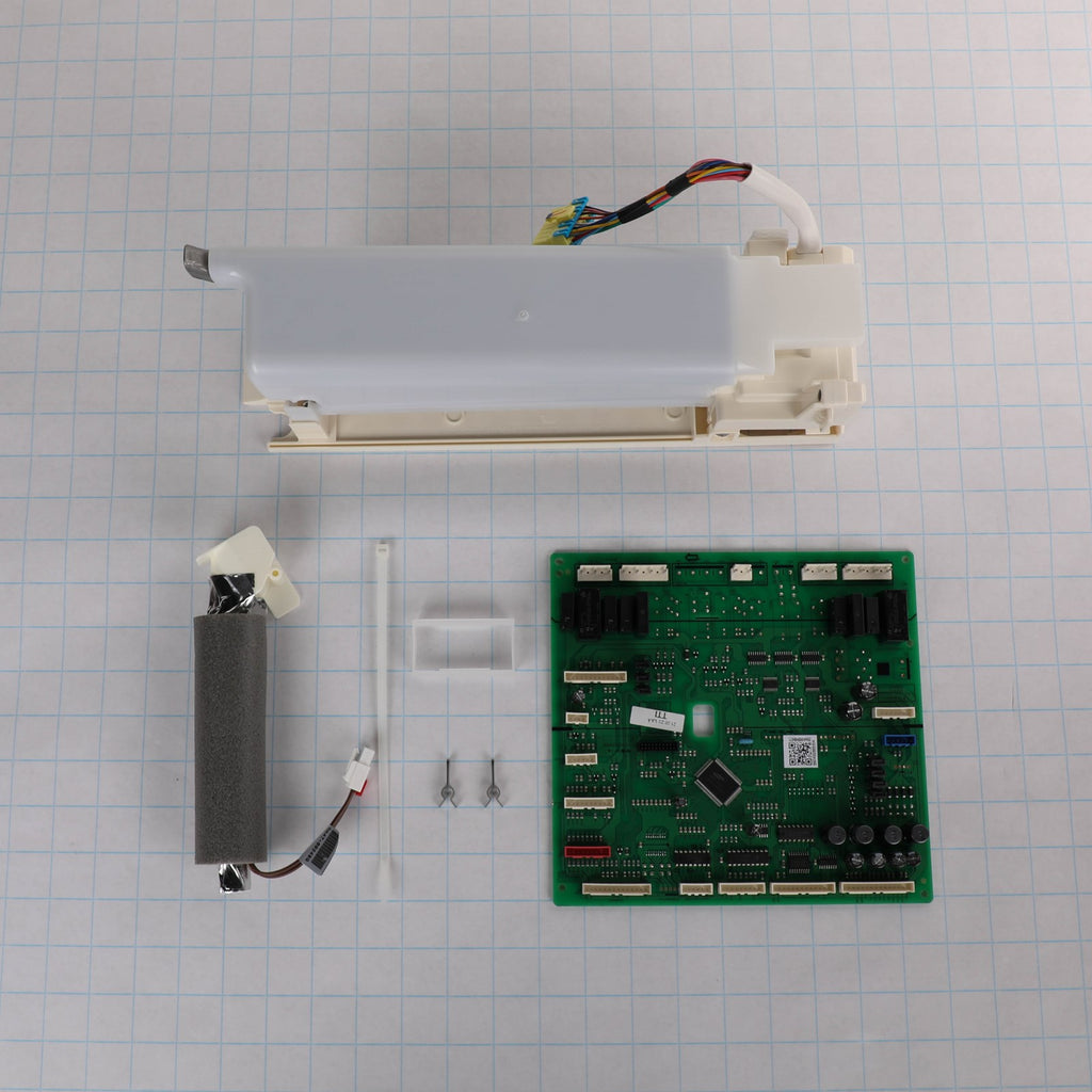 Samsung DA82-02696A A/S Assembly-Ice - shown with measurements
