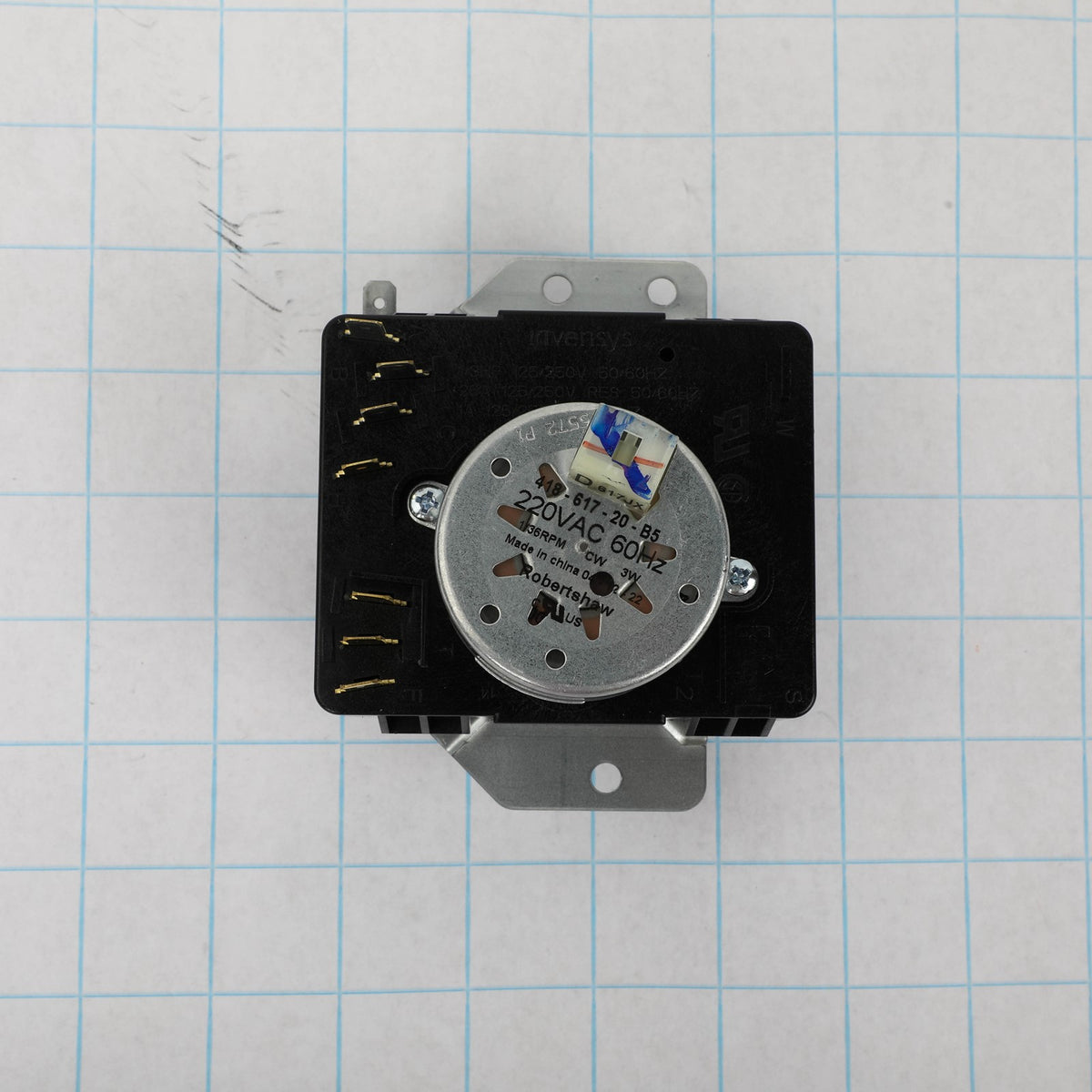 Whirlpool WPW10185972 Timer - shown with measurements