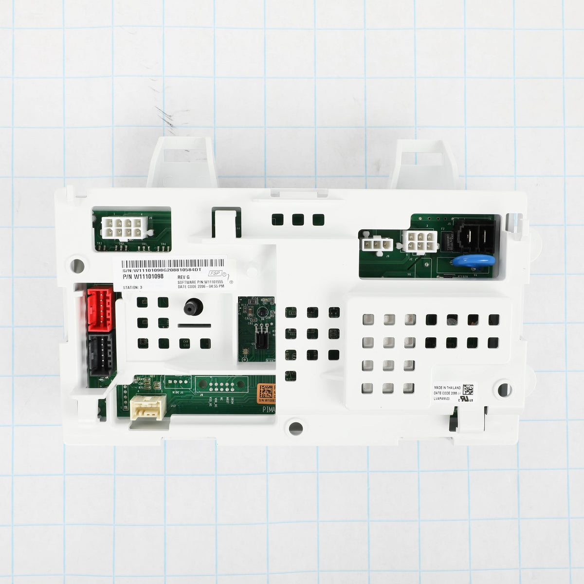Whirlpool W11170317 Control-Electric - shown with measurements