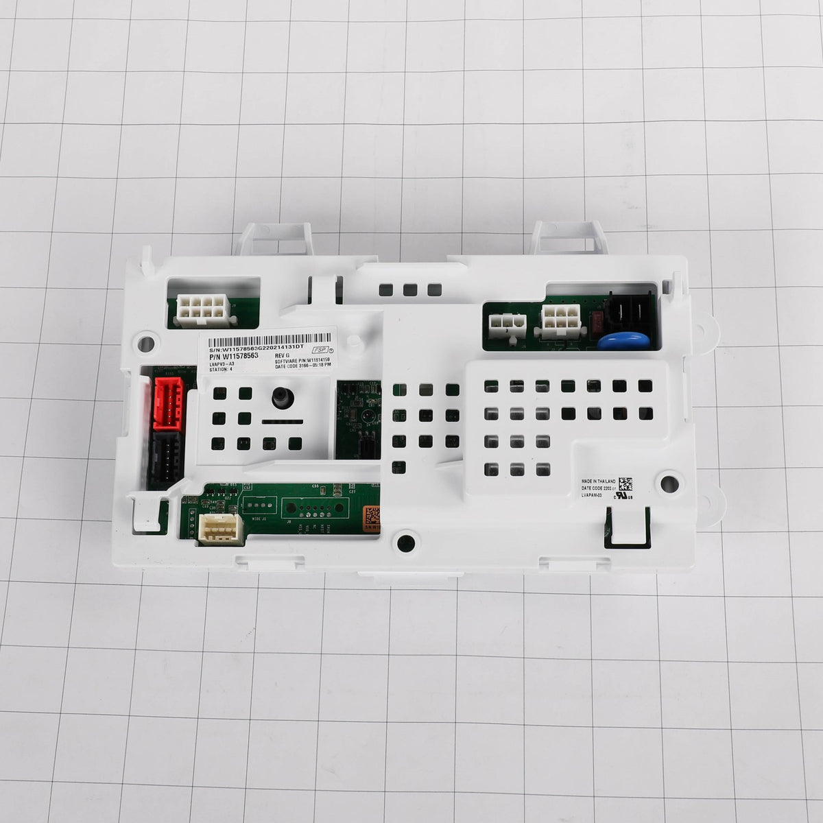 Whirlpool W11607637 Control-Electric - shown with measurements