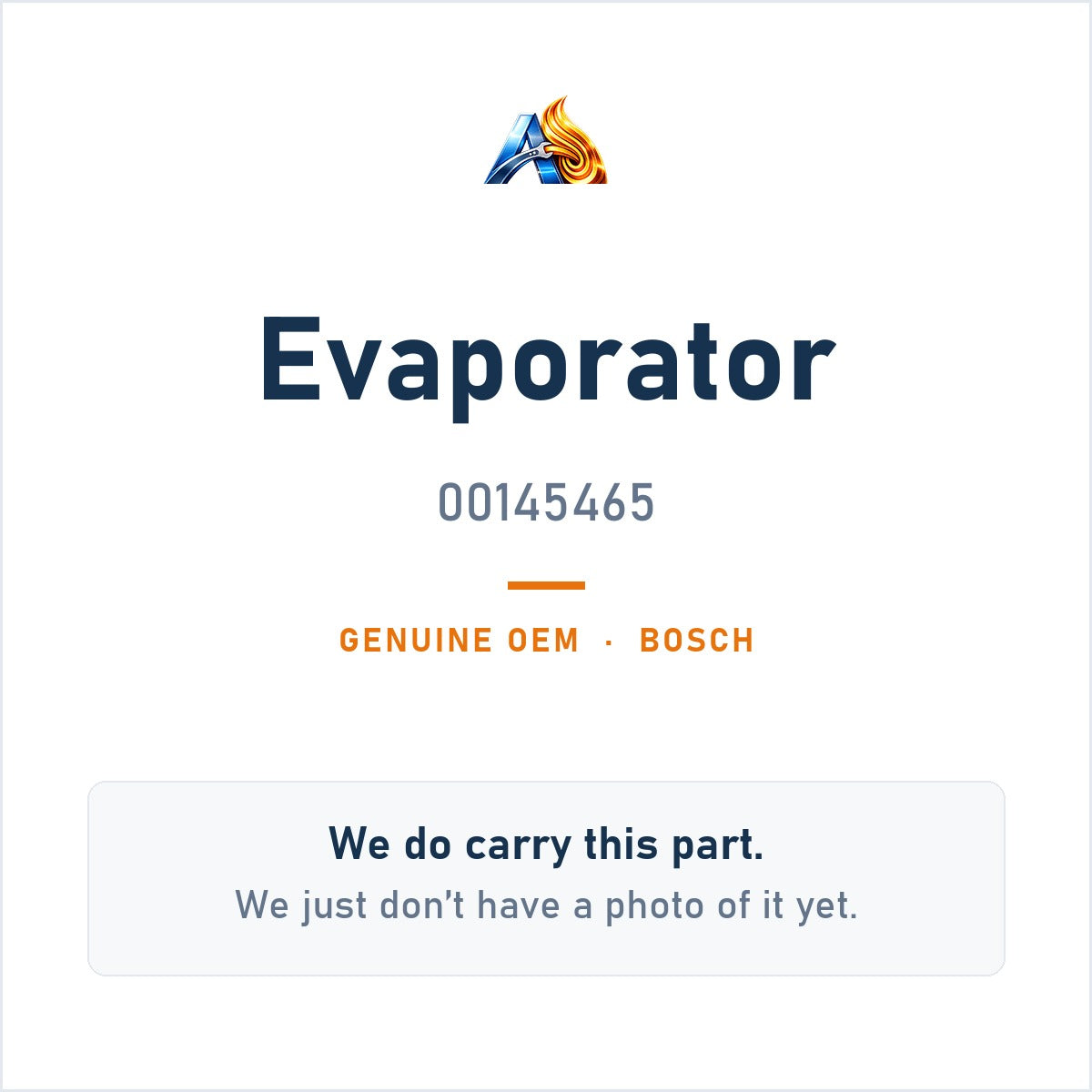Bosch 00145465 Evaporator - genuine OEM appliance part, photo coming soon