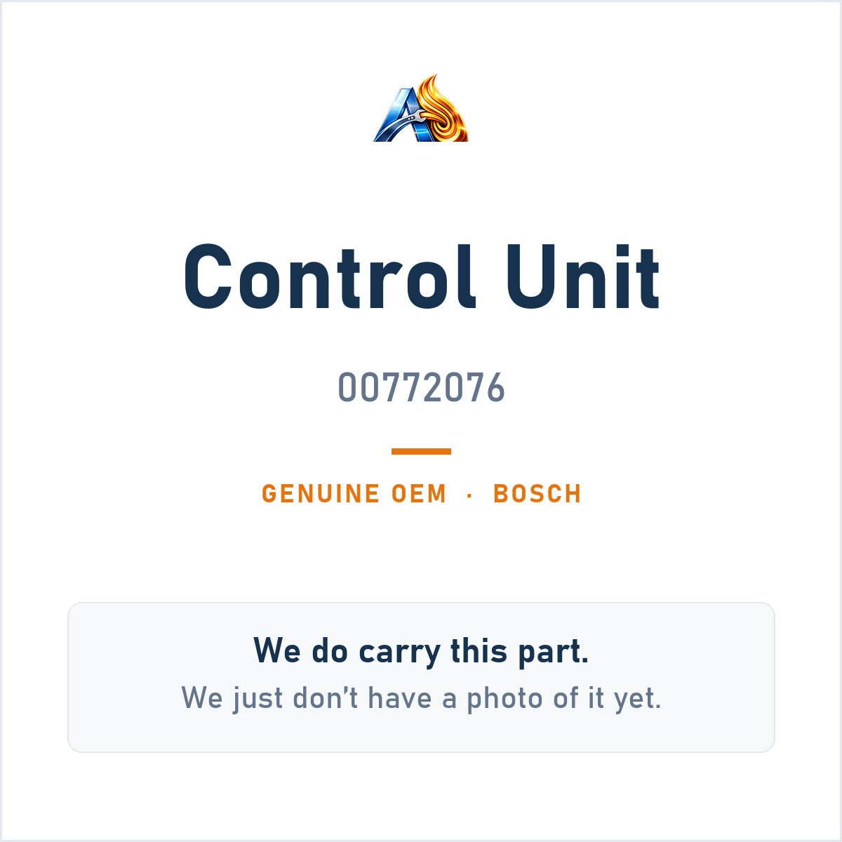 Bosch 00772076 Control Unit - genuine OEM appliance part, photo coming soon