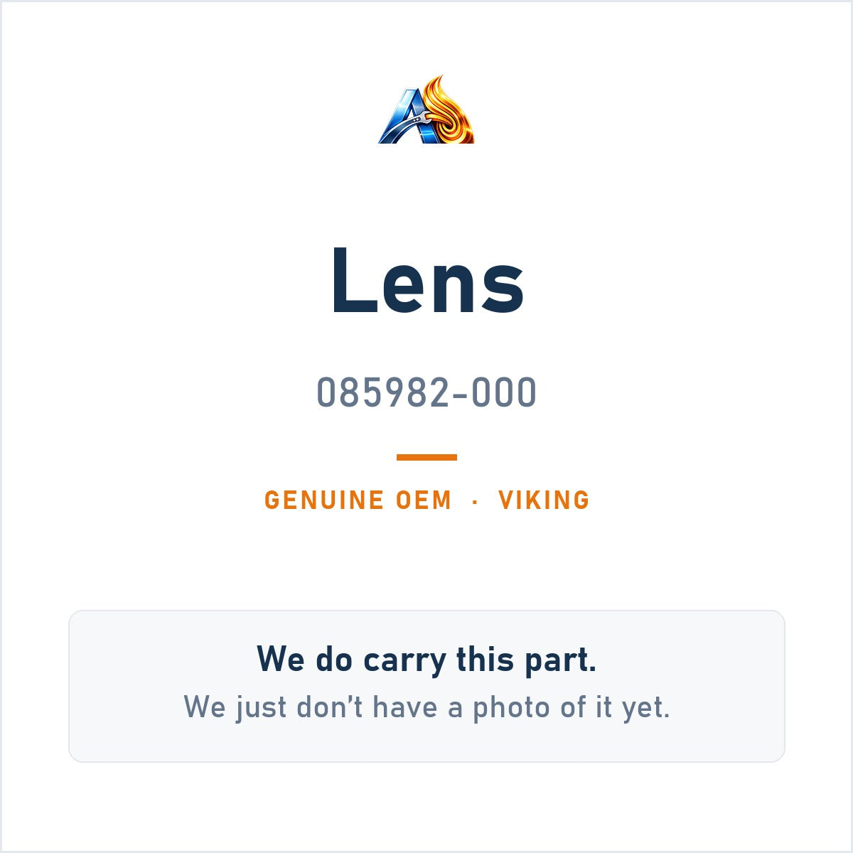 Viking 085982-000 085982-000 Lens - genuine OEM appliance part, photo coming soon
