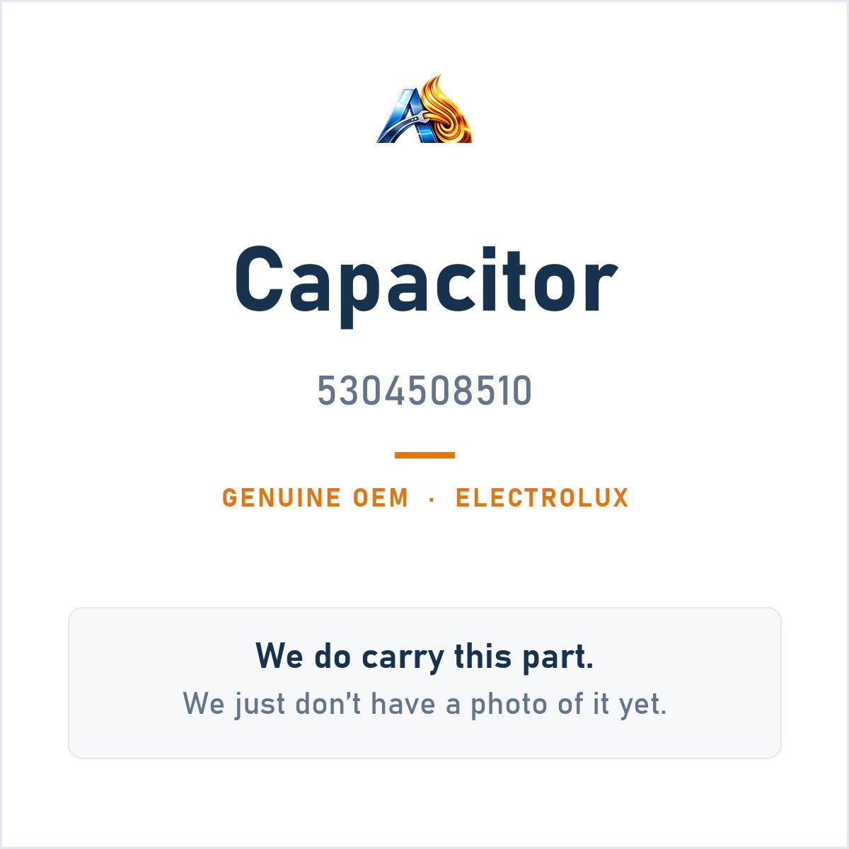 Electrolux 5304508510 Capacitor - genuine OEM appliance part, photo coming soon