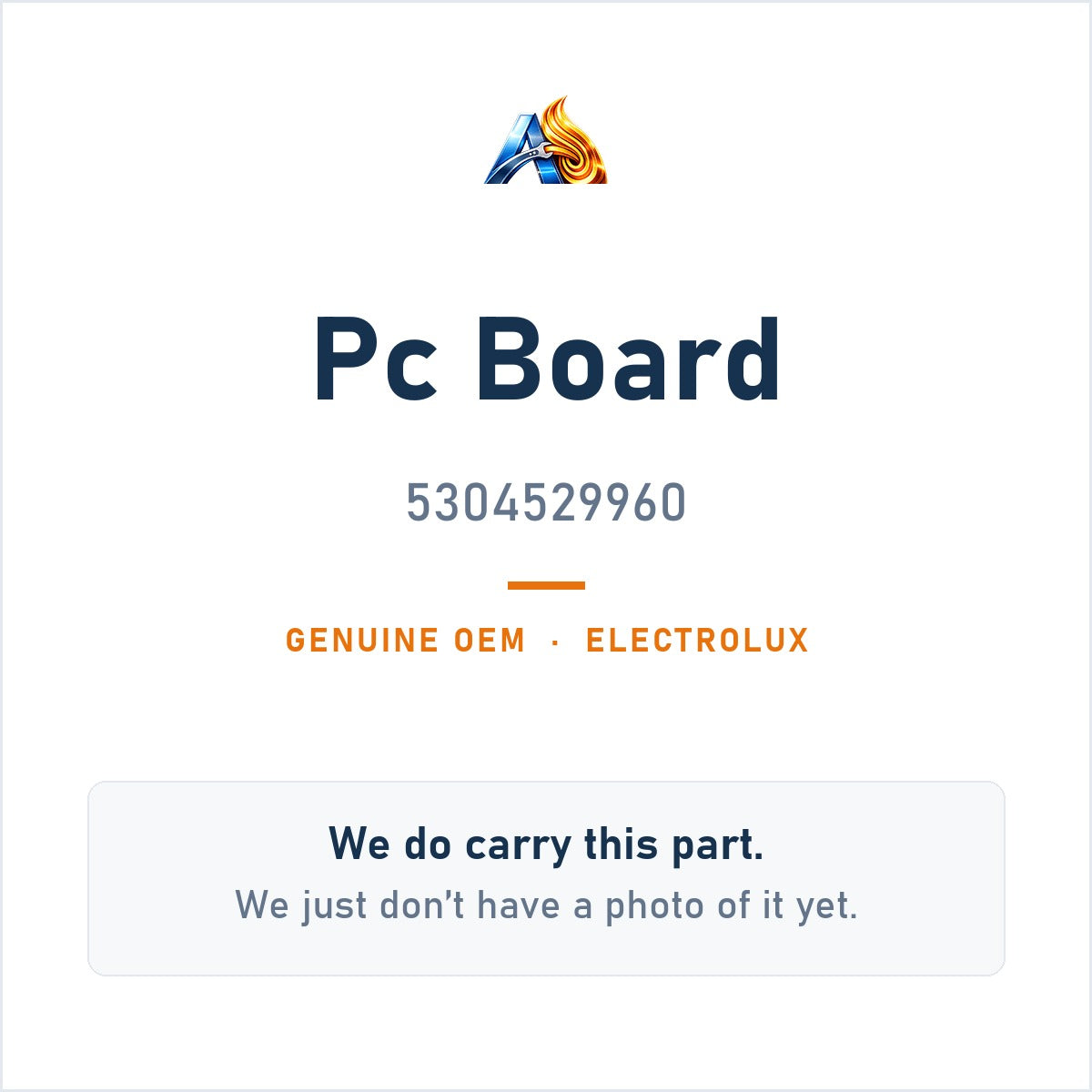 Electrolux 5304529960 Pc Board - genuine OEM appliance part, photo coming soon
