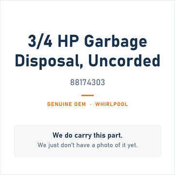 Whirlpool 88174303 3/4 HP Garbage Disposal, Uncorded - genuine OEM appliance part, photo coming soon