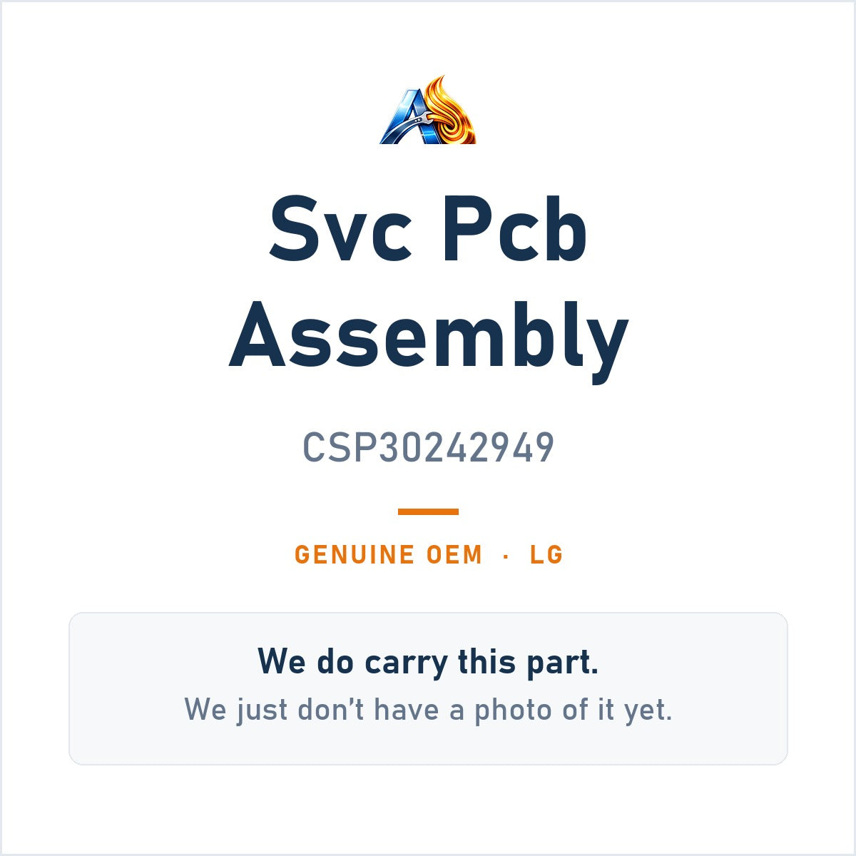 LG CSP30242949 Svc Pcb Assembly - genuine OEM appliance part, photo coming soon