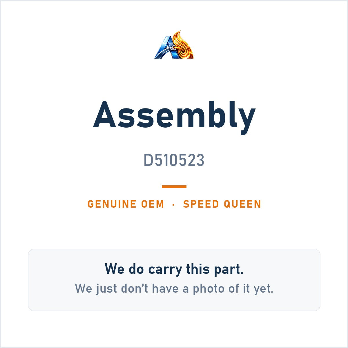 Speed Queen D510523 Assembly - genuine OEM appliance part, photo coming soon