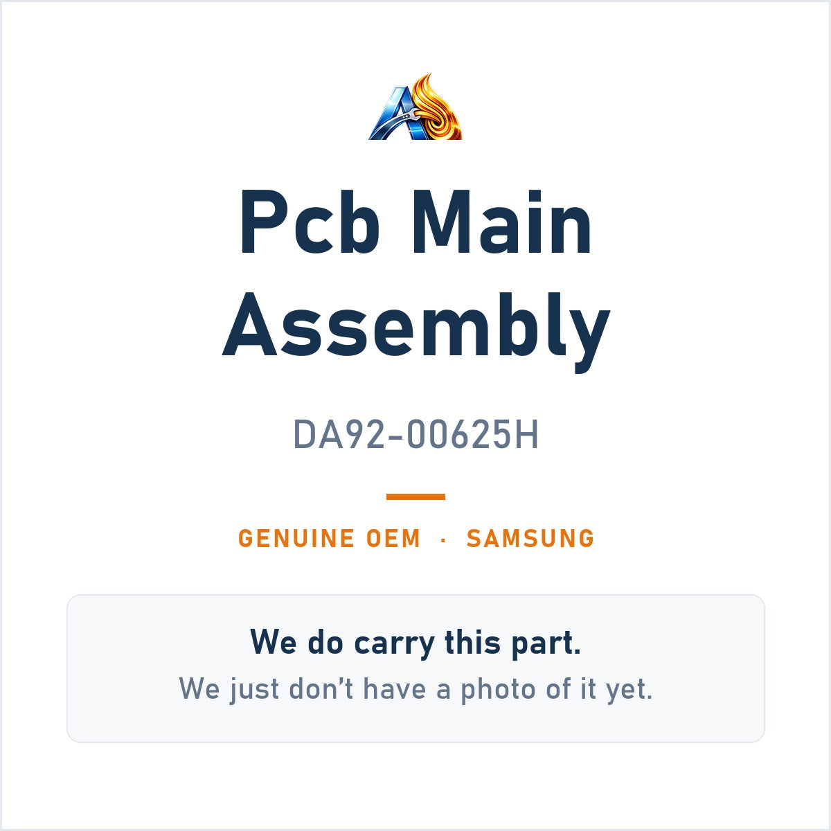 Samsung DA92-00625H Pcb Main Assembly - genuine OEM appliance part, photo coming soon
