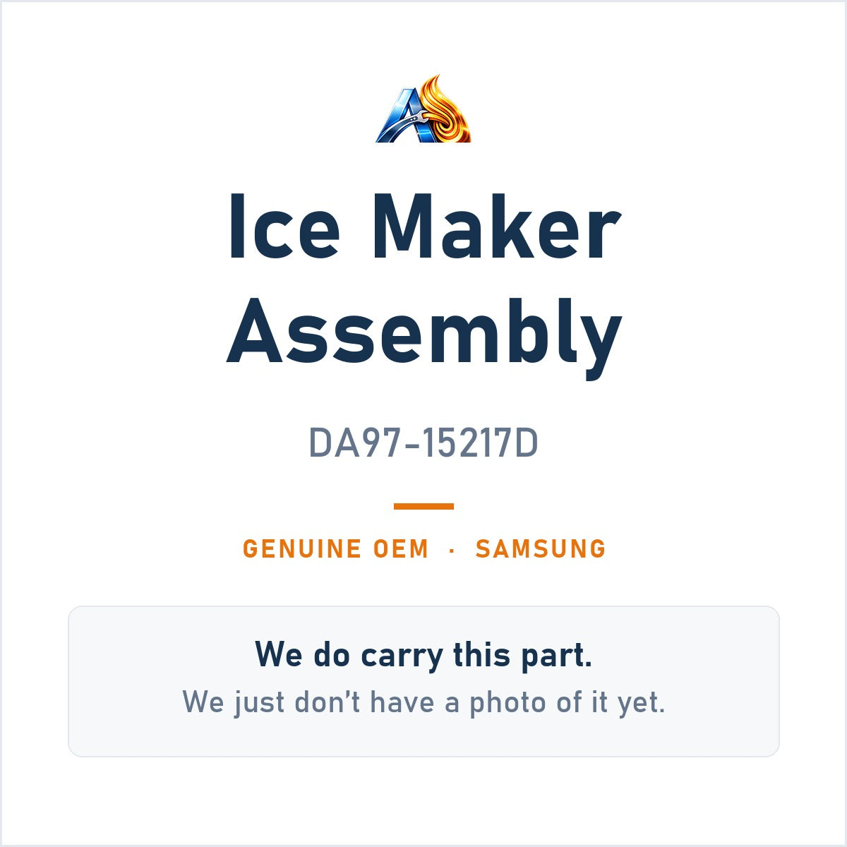 Samsung DA97-15217D Ice Maker Assembly - genuine OEM appliance part, photo coming soon