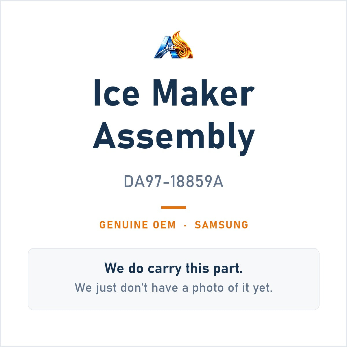 Samsung DA97-18859A Ice Maker Assembly - genuine OEM appliance part, photo coming soon