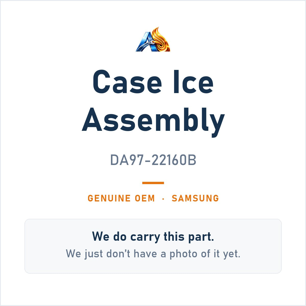 Samsung DA97-22160B Case Ice Assembly - genuine OEM appliance part, photo coming soon