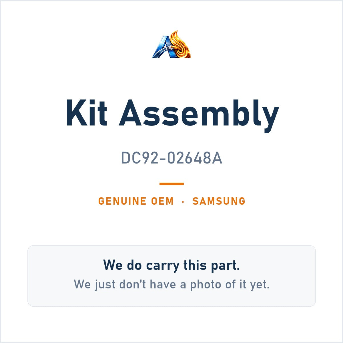 Samsung DC92-02648A Kit Assembly - genuine OEM appliance part, photo coming soon