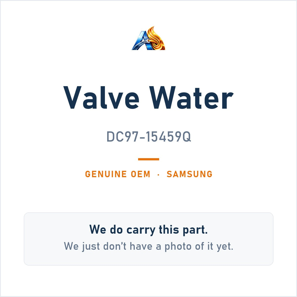 Samsung DC97-15459Q Valve Water - genuine OEM appliance part, photo coming soon