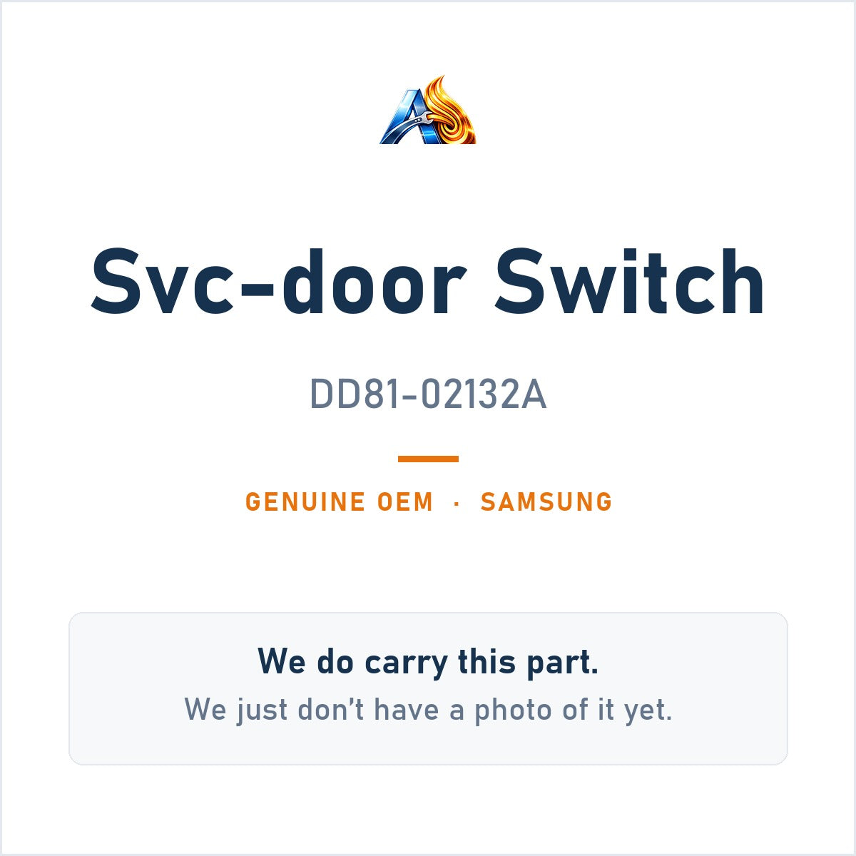 Samsung DD81-02132A Svc-Door Switch - genuine OEM appliance part, photo coming soon