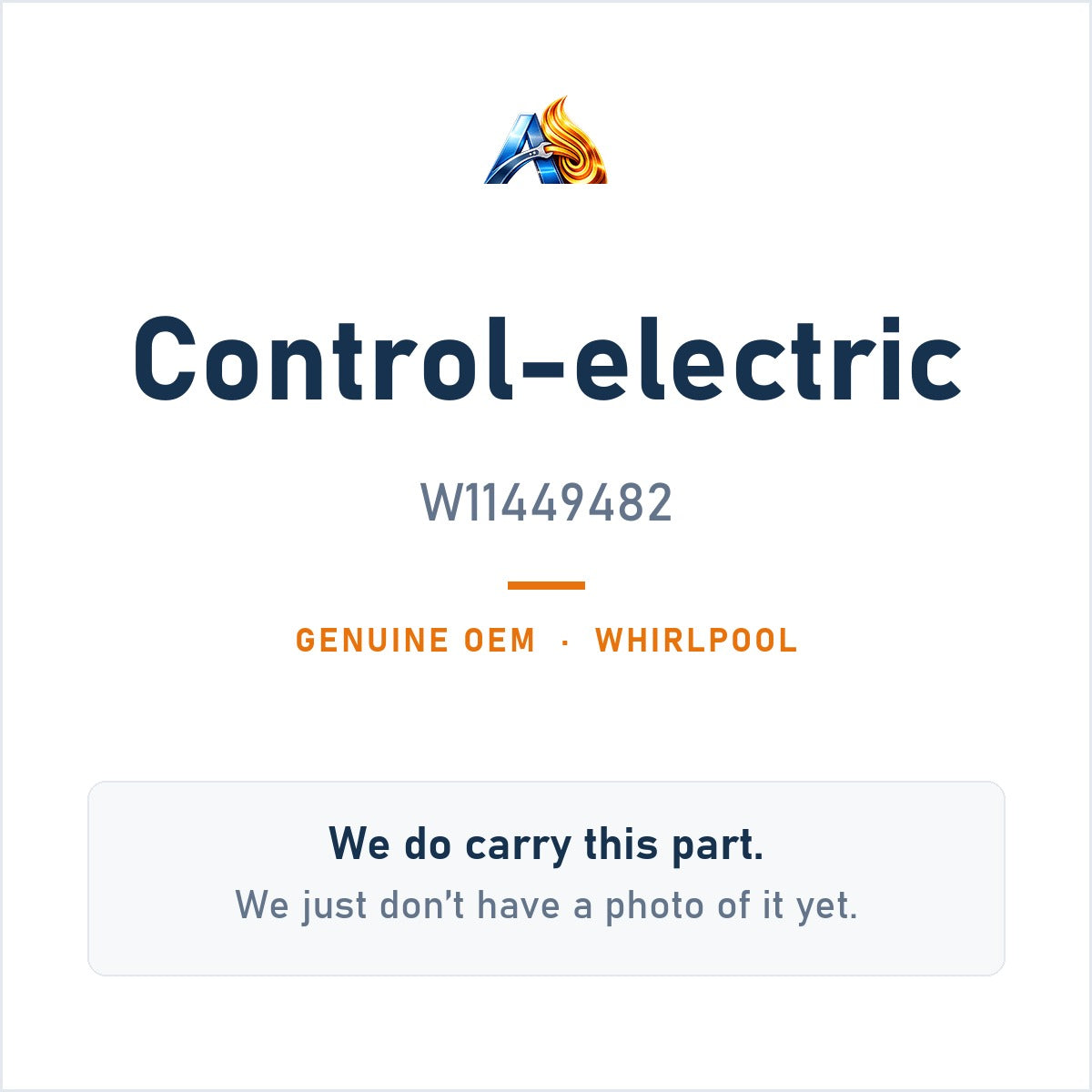 Whirlpool W11449482 Control-Electric - genuine OEM appliance part, photo coming soon