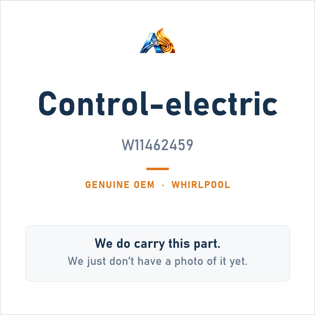 Whirlpool W11462459 Control-Electric - genuine OEM appliance part, photo coming soon