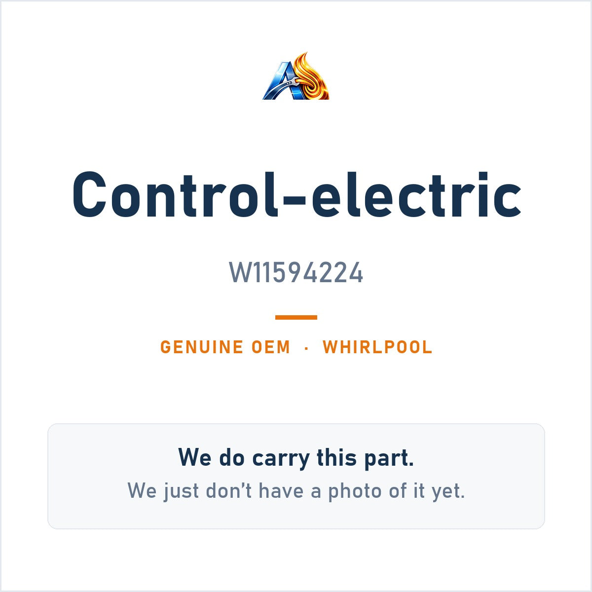 Whirlpool W11594224 Control-Electric - genuine OEM appliance part, photo coming soon