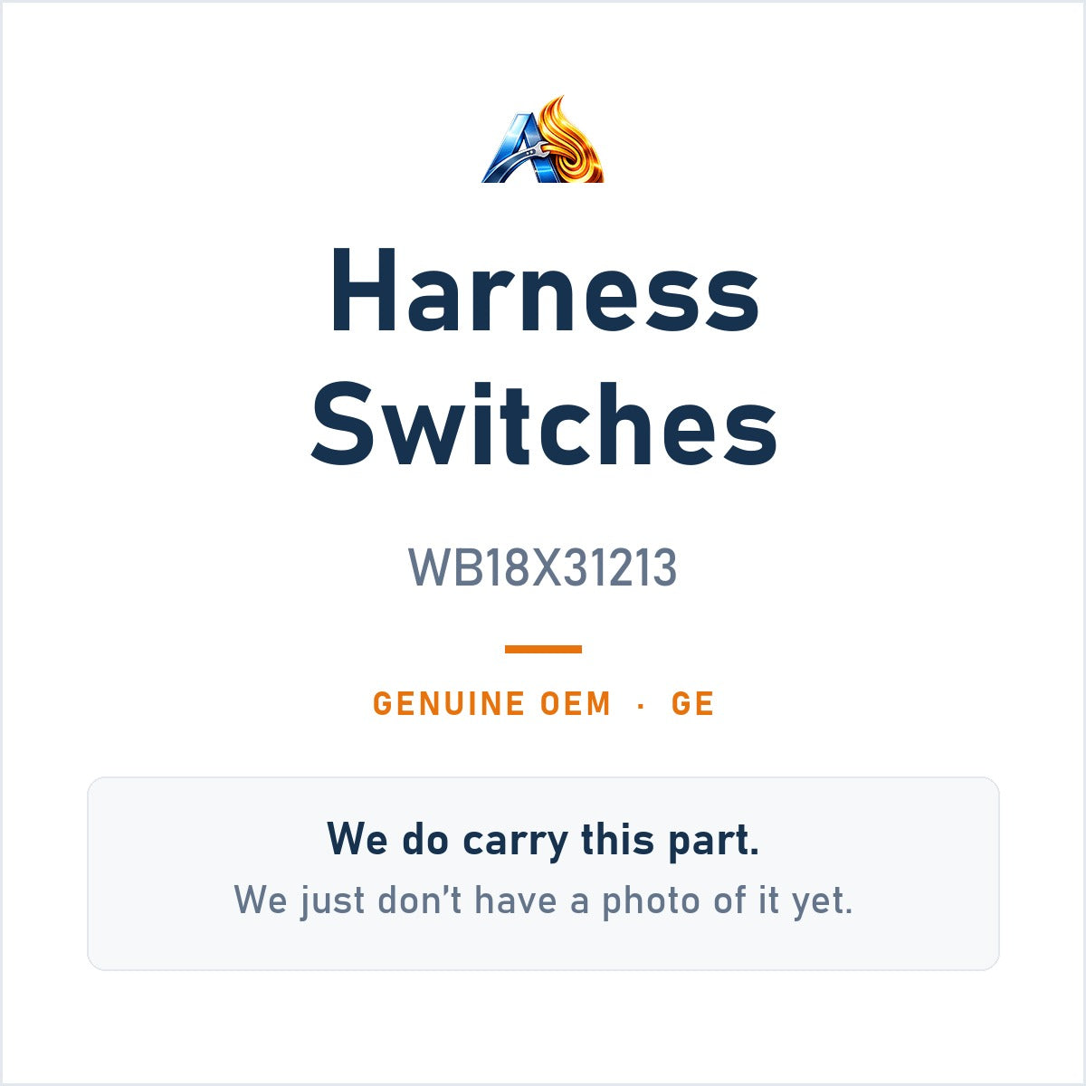 GE WB18X31213 Harness Switches - genuine OEM appliance part, photo coming soon