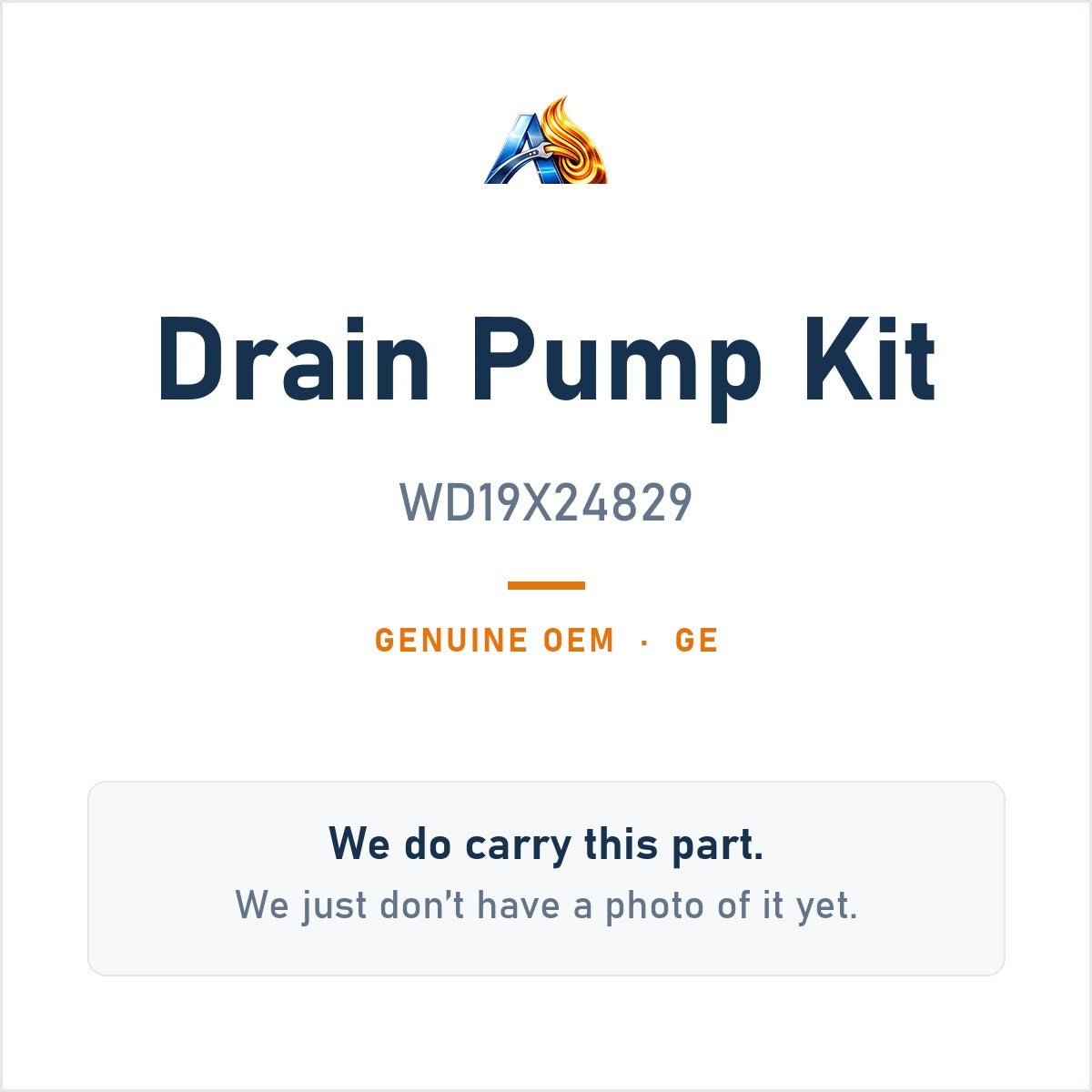 GE WD19X24829 Drain Pump Kit - genuine OEM appliance part, photo coming soon