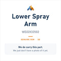 GE WD22X33502 Lower Spray Arm - genuine OEM appliance part, photo coming soon