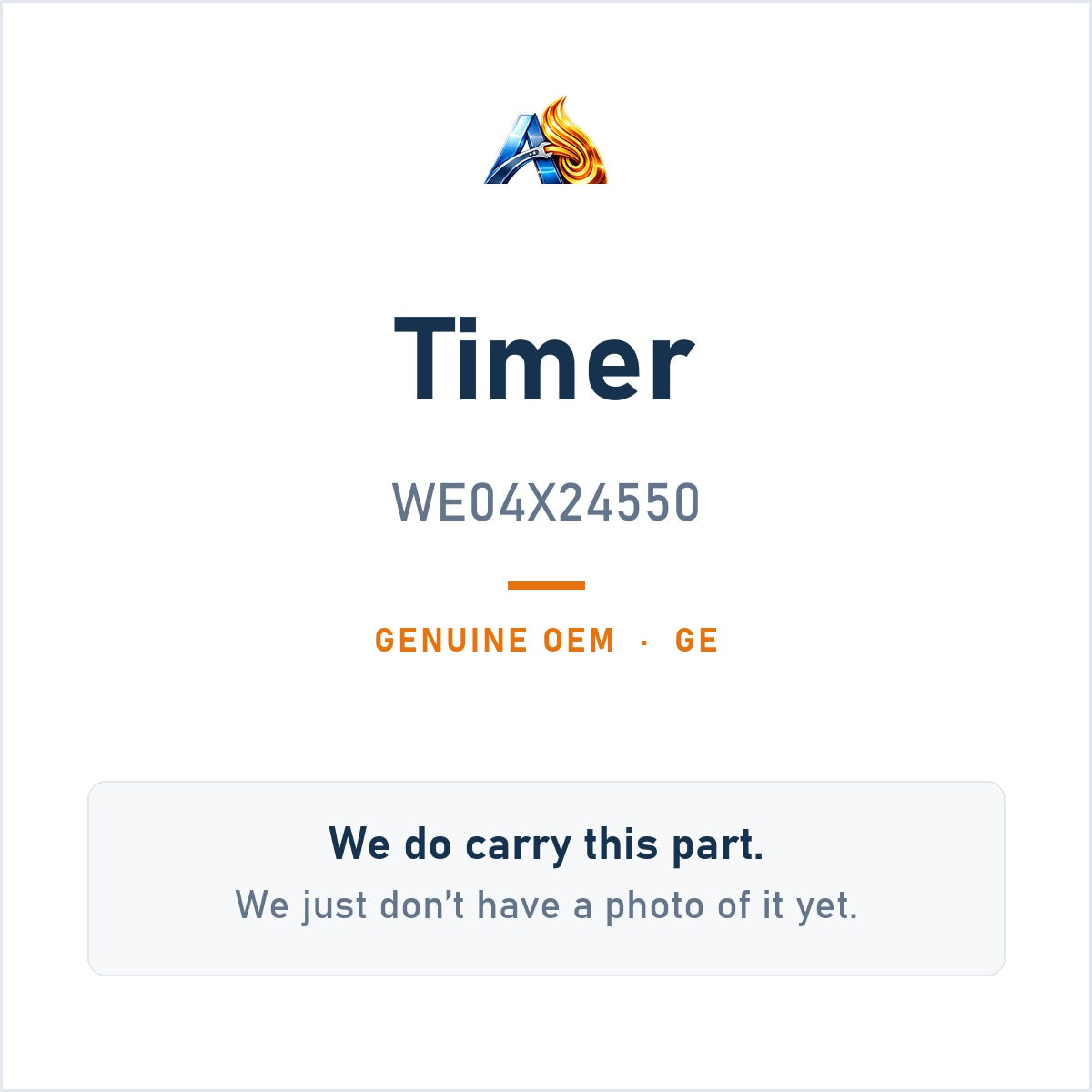 GE WE04X24550 Timer - genuine OEM appliance part, photo coming soon