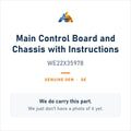 GE WE22X35978 Main Control Board and Chassis with Instructions - genuine OEM appliance part, photo coming soon
