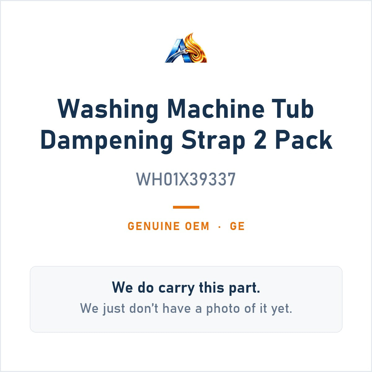 GE WH01X39337 Washing Machine Tub Dampening Strap 2 Pack - genuine OEM appliance part, photo coming soon