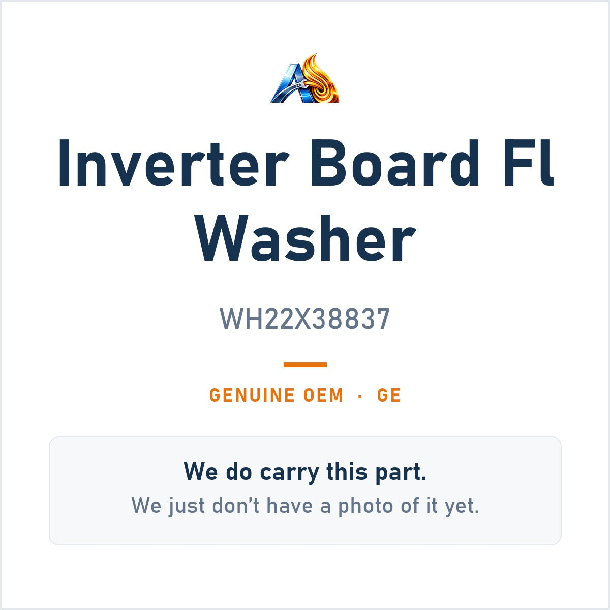 GE WH22X38837 Inverter Board Fl Washer - genuine OEM appliance part, photo coming soon