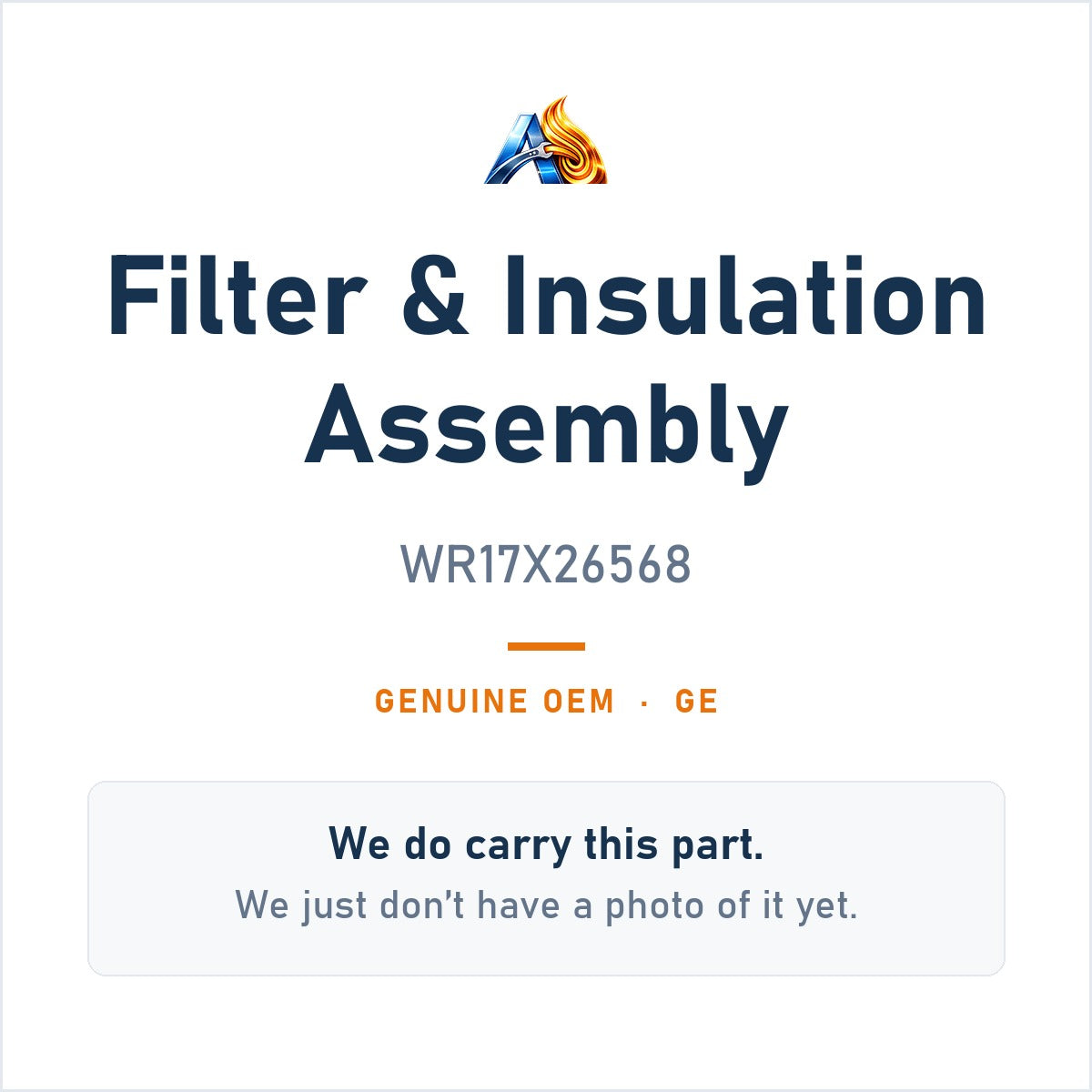 GE WR17X26568 Filter & Insulation Assembly - genuine OEM appliance part, photo coming soon