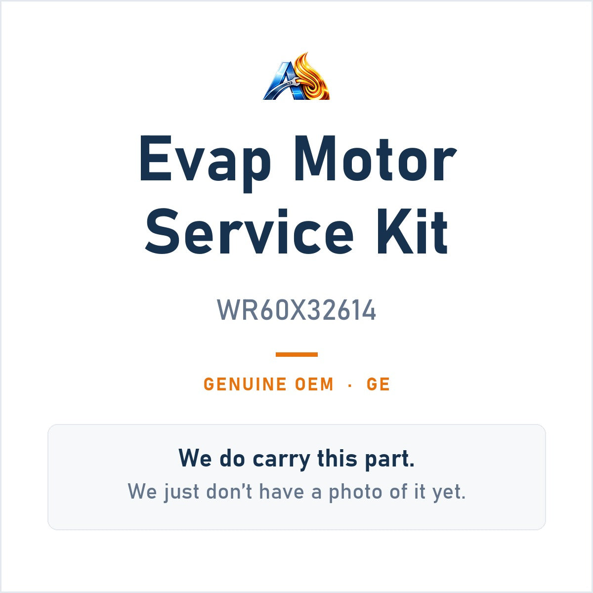 GE WR60X32614 Evap Motor Service Kit - genuine OEM appliance part, photo coming soon