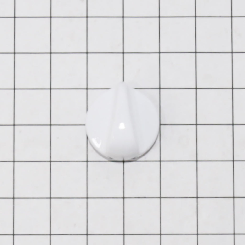 GE WB03K10034 Range White Burner Knob - shown with measurements