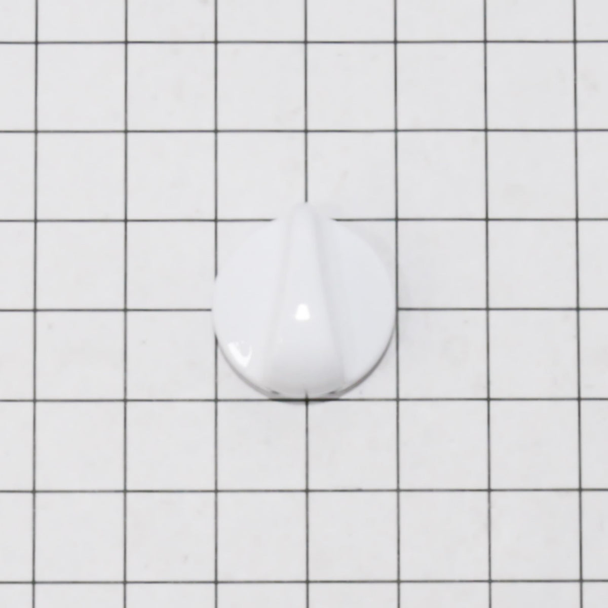 GE WB03K10034 Range White Burner Knob - shown with measurements