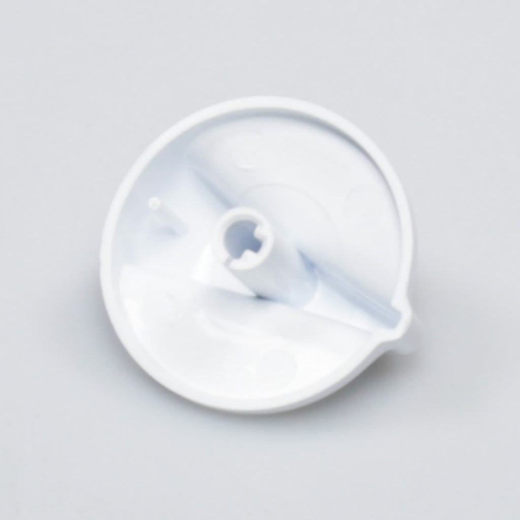 GE WB03K10034 Range White Burner Knob - rear view