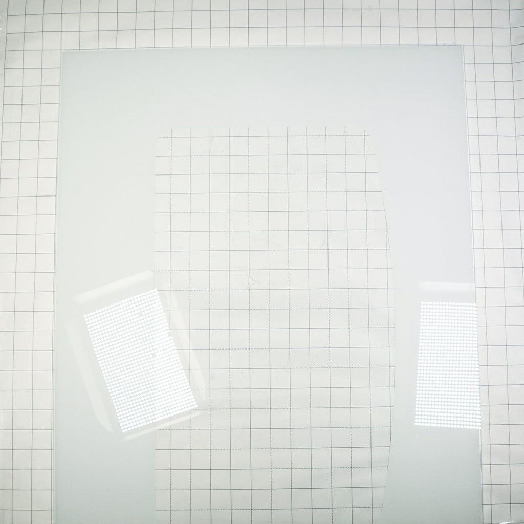 GE WB56T10187 Range Oven Door Glass - White - shown with measurements