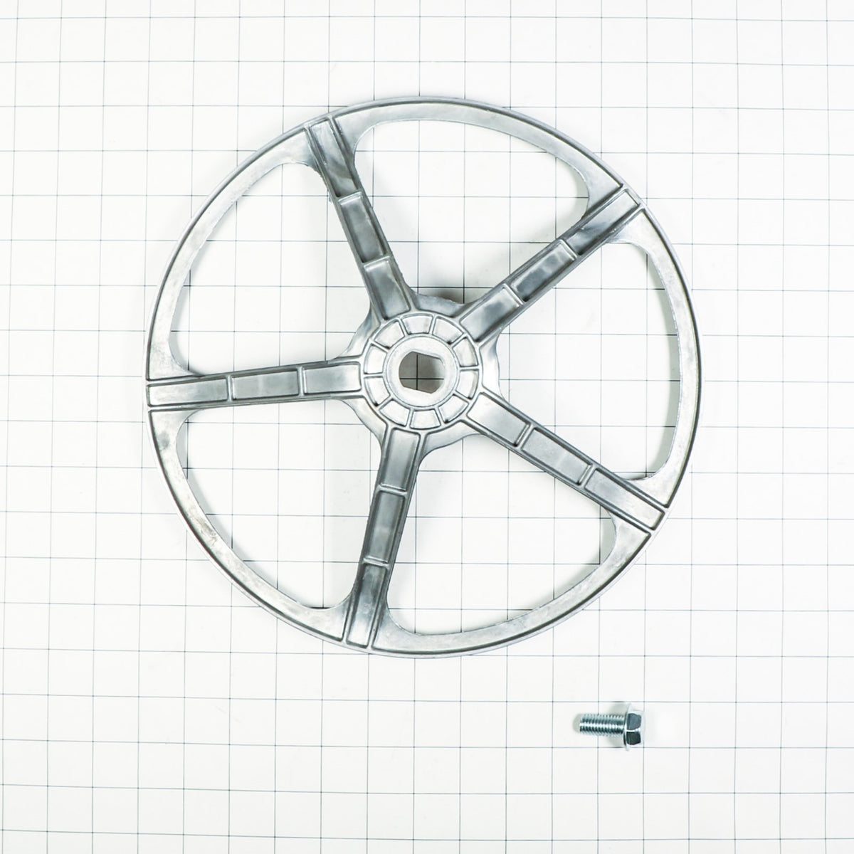 GE WH07X10022 Drive Pulley Kit - shown with measurements