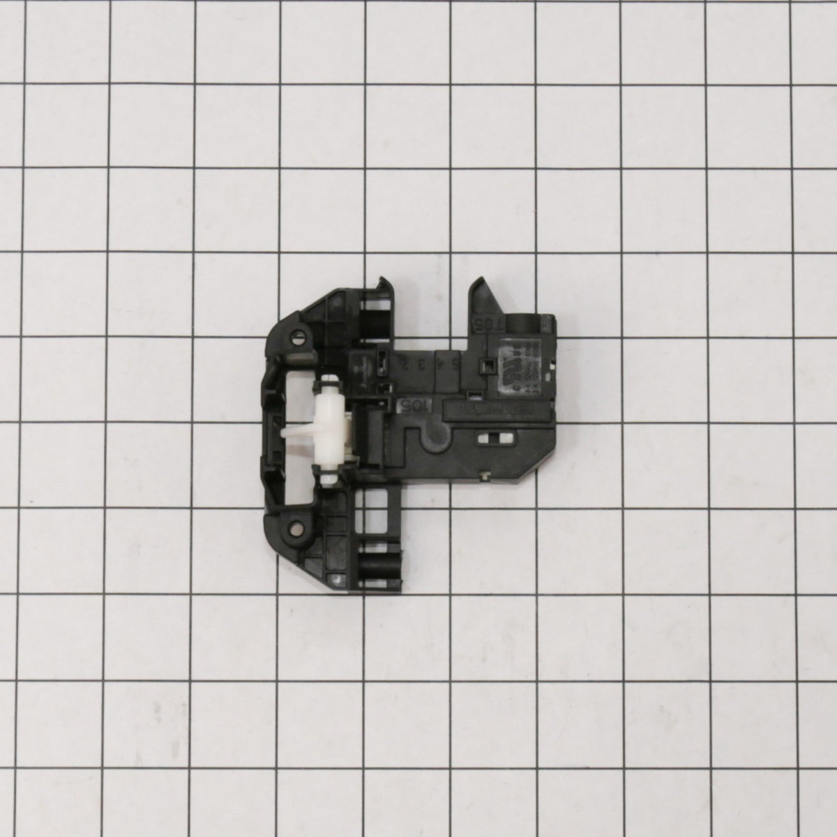 GE WH44X10288 Washing Machine Lid Lock - shown with measurements