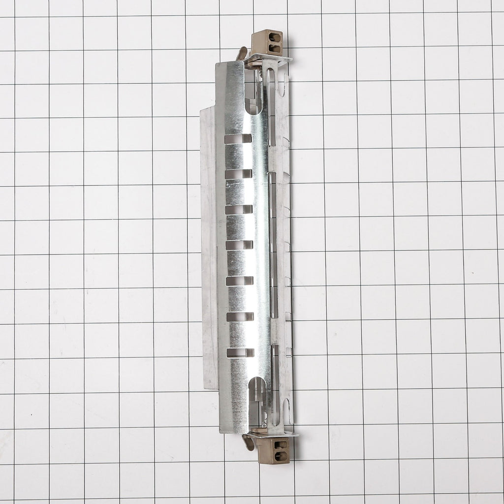 GE WR51X10055 Heater & Bracket Assembly - shown with measurements
