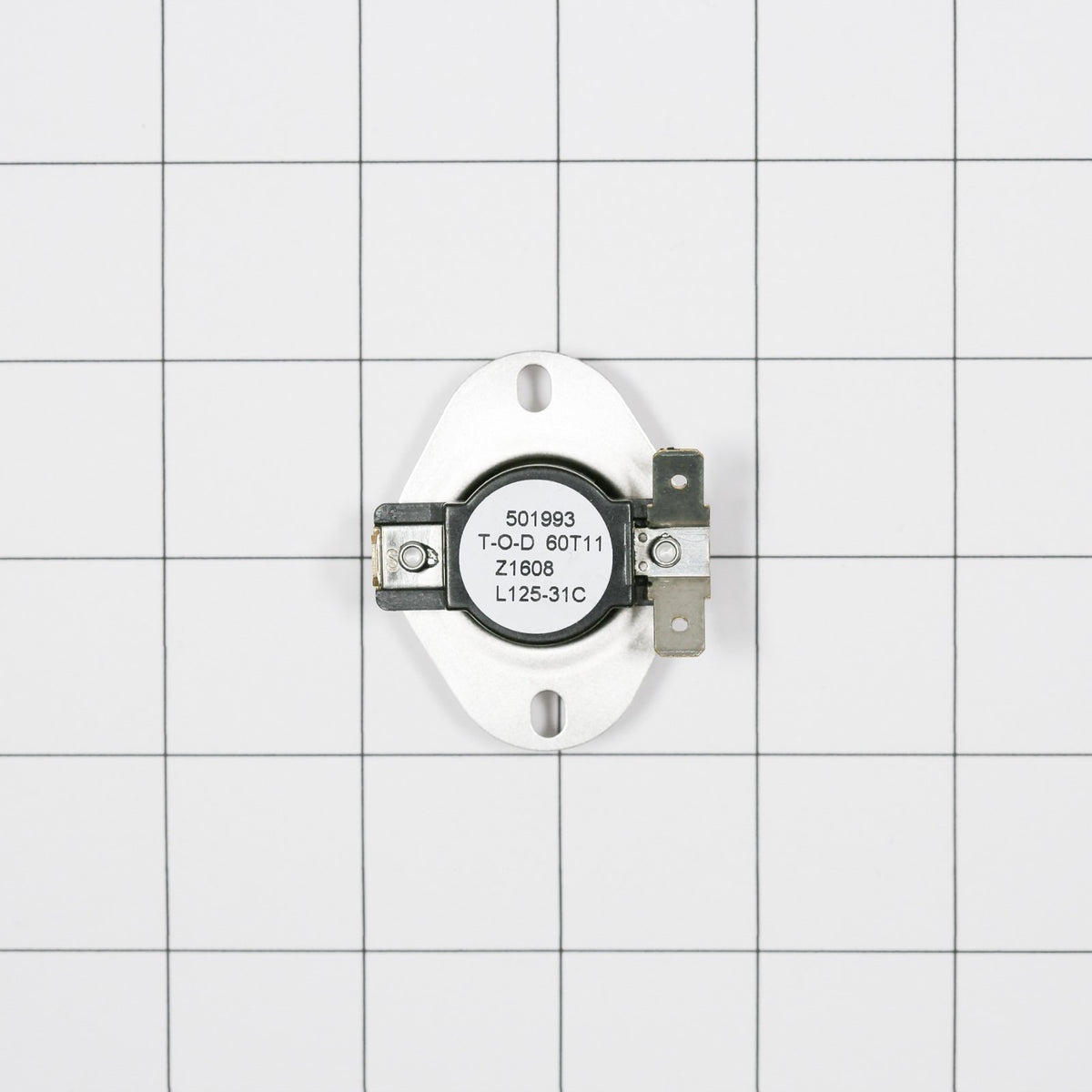 LG 6931EL3001F Thermostat Assembly - shown with measurements