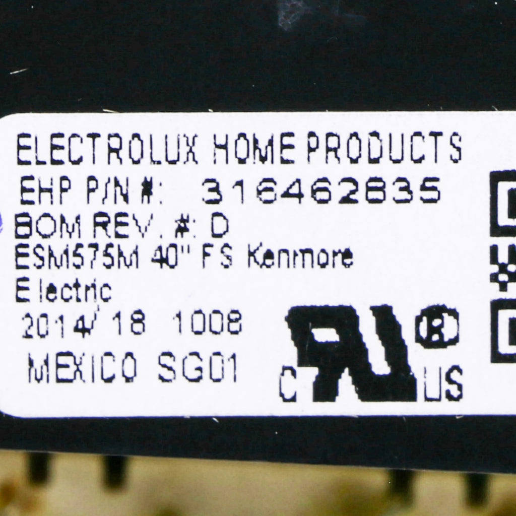 Electrolux 316462835 Controller - part number label