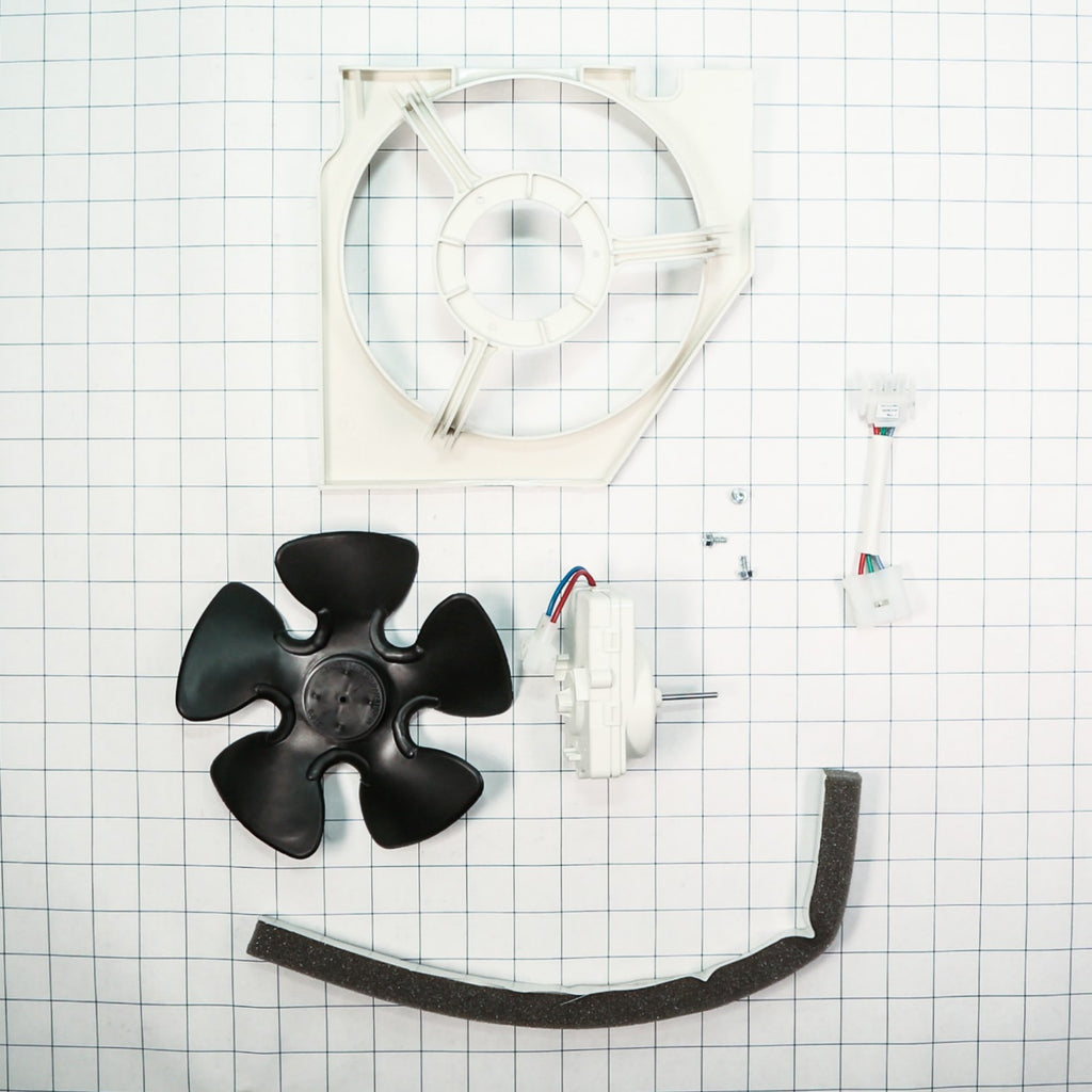 Electrolux 5303918774 Condenser Fan Motor - shown with measurements