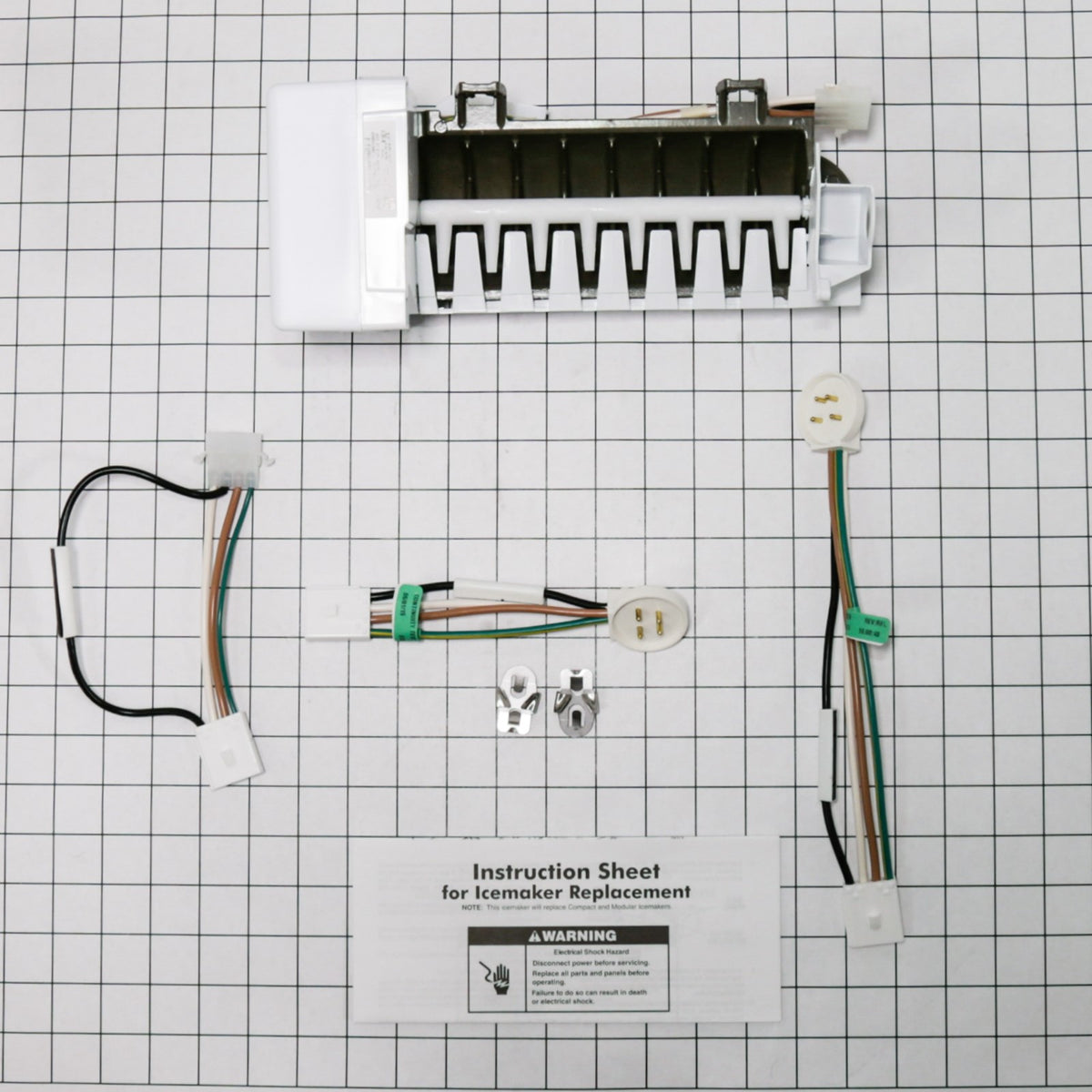 Whirlpool 4317943 Icemaker Part - shown with measurements